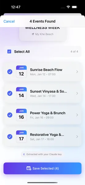 Multiple events detected