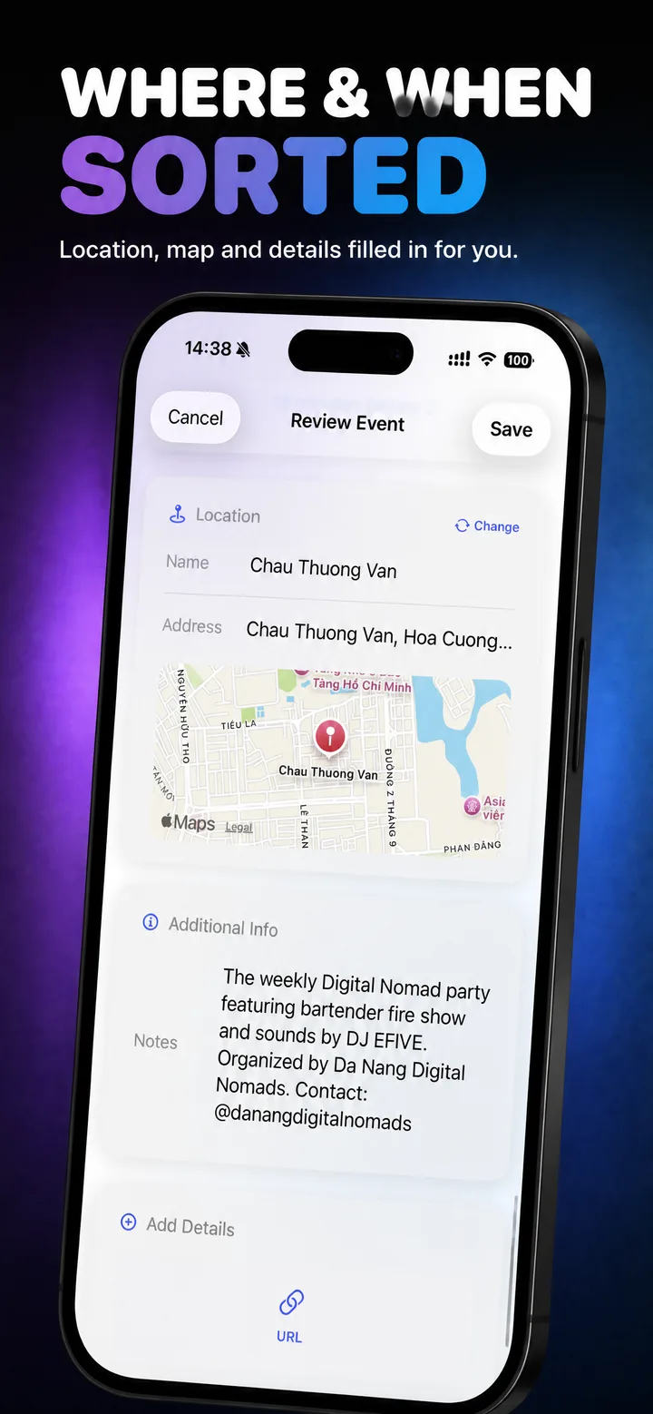 Locations recognized automatically