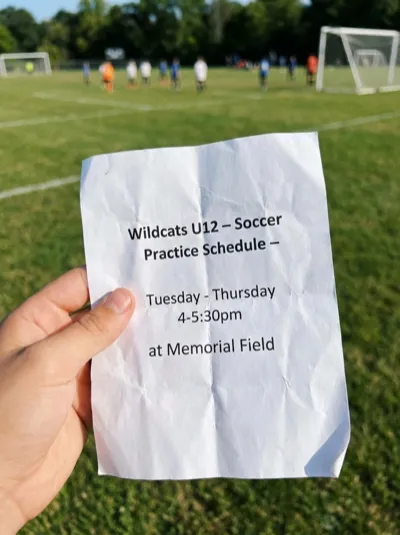Youth sports schedule