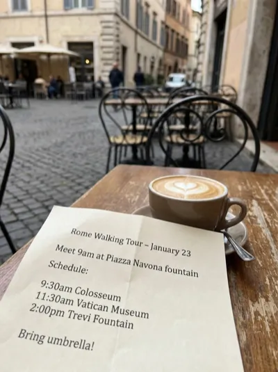 Guided tour schedule